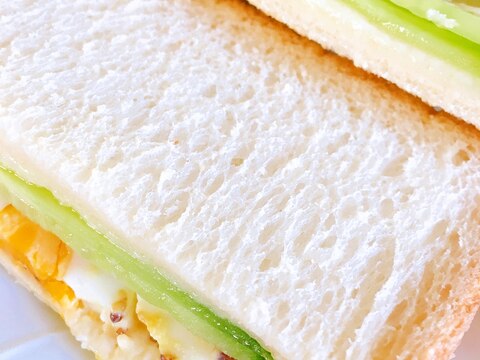 たまご×キュウリの食パン☆サンドウィッチ